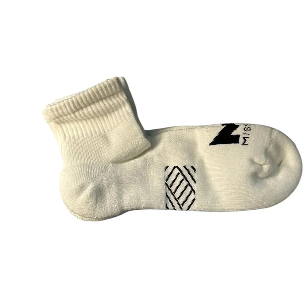 Mission Pinnacle Socks Bundle 3 packs of both Crew and ankle socks, White, NWT